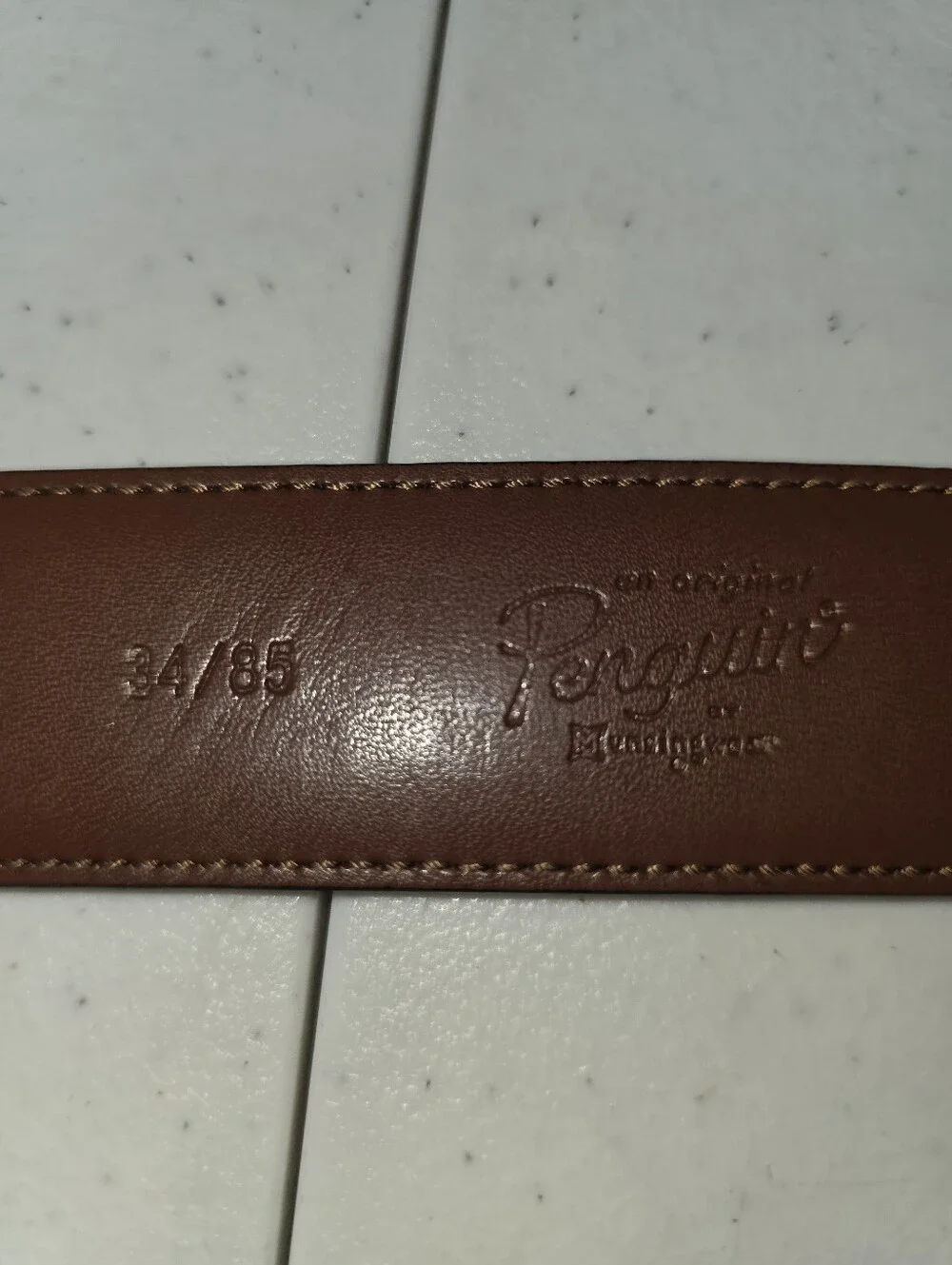 Original Penguin Genuine‎ Leather Black Belt Size 34 Men's Women's Career Preppy